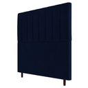 Ver imagem 1 de Cabeceira Cama Box Casal Itália 140cm Veludo Azul Marinho - Desk Design