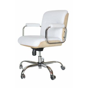 Poltrona Eames Diretor Linha Capa em Madeira Cor:Branco