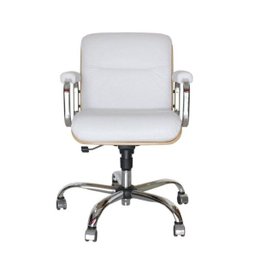 Poltrona Eames Diretor Linha Capa em Madeira Cor:Branco - 2