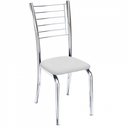 Ver imagem 2 de Kit 5 Cadeiras Iara Cromada Para Cozinha Branco