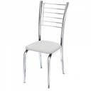 Ver imagem 3 de Kit 5 Cadeiras Iara Cromada Para Cozinha Branco