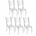 Ver imagem 1 de Kit 5 Cadeiras Iara Cromada Para Cozinha Branco