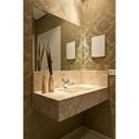 Ver imagem 2 de Pia para Banheiro em Mármore Travertino Esculpida 70 x 50 C/Frontal