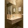 Pia para Banheiro em Mármore Travertino Esculpida 70 x 50 C/Frontal - 5
