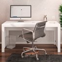 Ver imagem 1 de Mesa Escrivaninha Office Branco - Politorno