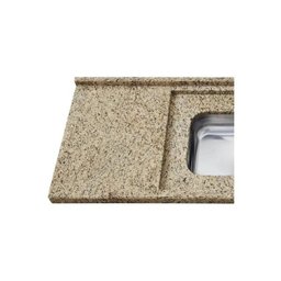 Pia de Granito com Cuba em Inox Master Max 180cm Amarelo Ornamental - 2