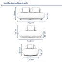 Ver imagem 3 de Sofá de Canto Modulado Orgânico com Almofadas e Base Madeira Maciça 280CMX340CM Madri
