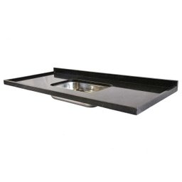 Pia De Granito Para Cozinha Levorato – 120x55cm – Granito Preto - 7
