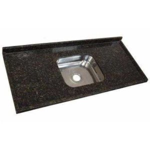 Pia Cozinha 120cm Granito Venturini Verde Ubatuba
