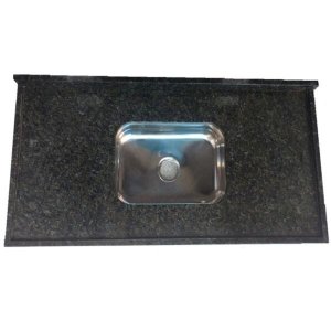 Pia De Cozinha Granito Verde Ubatuba 1,20x0,55cm Com Cuba Inox