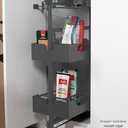 Ver imagem 4 de Coluna Baixa Deslizante com 2 Bandejas Masutti Organize Aço Carbono Organizador de Cozinha Armário
