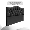 Ver imagem 4 de Cabeceira de Cama Solteiro Capitone Provençal Suede Chumbo 120 Cm Altura Rbl