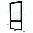 Ver imagem 2 de Janela de Alumínio Preto | Vitro Maximar com Peitoril | Linha Magnum | Atlântica:A=1,00m x L=0,60m