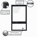 Ver imagem 3 de Janela de Alumínio Preto | Vitro Maximar com Peitoril | Linha Magnum | Atlântica:A=1,00m x L=0,60m
