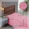 Lençol Solteiro 300 Fios Virol de Algodão Infantil sem Elástico Beliche:rose - 4