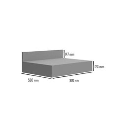 Gabinete para Banheiro com Cuba Embutida Max 80 32x80cm Bianco - 3