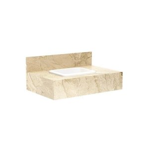 Gabinete para Banheiro com Cuba Embutida Max 80 32x80cm Travertino