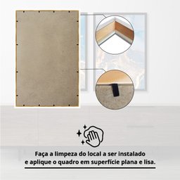 Quadro Decorativo Caixa Alta 2 un 40x60 Mármore Aurora Azul Arte na Arte Moldura Preta - 7