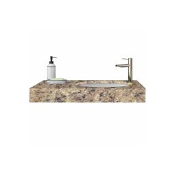 Tampo de Granito com Cuba de Embutir Ônix 81x41cm Amarelo Ornamental - 3
