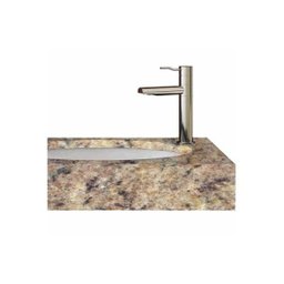 Tampo de Granito com Cuba de Embutir Ônix 81x41cm Amarelo Ornamental - 5