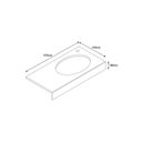 Ver imagem 2 de Tampo de Granito com Cuba de Embutir Ônix 81x41cm Amarelo Ornamental