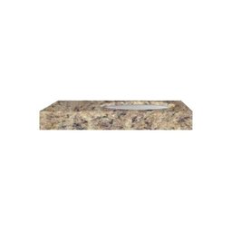 Tampo de Granito com Cuba de Embutir Ônix 81x41cm Amarelo Ornamental - 4