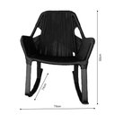 Ver imagem 3 de Kit 4 Cadeiras de Balanço Athenas Corda Náutica Base em Alumínio Preto/preto