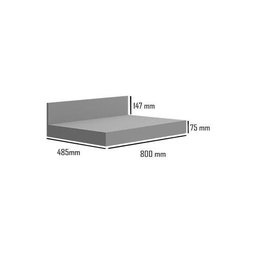 Lavatório para Banheiro para Cuba de Apoio Max 80 22x80cm Black - 2