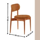 Ver imagem 2 de Conjunto com 2 Cadeiras de Jantar Ballare Soft Moderna Mobília