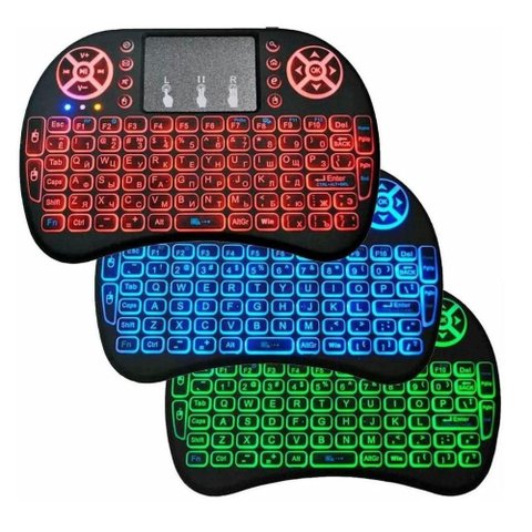 Mini Teclado + Touchpad Mouse sem Fio P/ Smart Tv Pc Noteboo