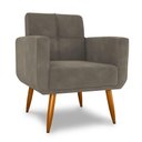 Ver imagem 2 de Poltrona Decorativa Juan Veludo Cappuccino