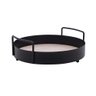 Bandeja 20cm / Alça Metal e Fundo MDF Preto Fosco - Lyor - 4