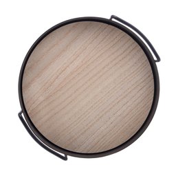 Bandeja 20cm / Alça Metal e Fundo MDF Preto Fosco - Lyor - 2
