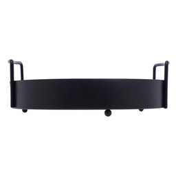 Bandeja 20cm / Alça Metal e Fundo MDF Preto Fosco - Lyor - 3