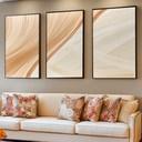 Ver imagem 2 de Quadro Decorativo Abstrato Linhas Bege