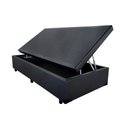 Ver imagem 2 de Base Box Baú Solteiro Co. Sintético Preta - 39x88x188