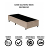 Base Box Solteiro Suede Bege 88x188 Cm - 4