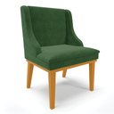 Ver imagem 1 de Cadeira de Jantar Liz Suede Base Fixa Madeira Castanho - D’Rossi - Verde
