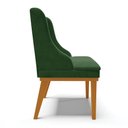 Ver imagem 4 de Cadeira de Jantar Liz Suede Base Fixa Madeira Castanho - D’Rossi - Verde