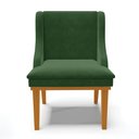 Ver imagem 3 de Cadeira de Jantar Liz Suede Base Fixa Madeira Castanho - D’Rossi - Verde