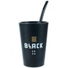 KIT TERERÉ CHIMARRÃO COPO CUIA GUAMPA + BOMBA CLÁSSICA LISA EPOX PRETO BLACK ERVA - 2
