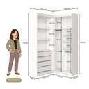 Ver imagem 3 de Guarda-Roupa Modulado Dormitório Casal Canto com 4 Portas Versatille Yescasa Branco