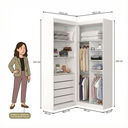Ver imagem 7 de Guarda-Roupa Modulado Dormitório Casal Canto com 4 Portas Versatille Yescasa