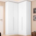 Ver imagem 1 de Guarda-Roupa Modulado Dormitório Casal Canto com 4 Portas Versatille Yescasa Branco