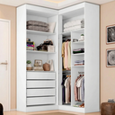 Ver imagem 5 de Guarda-Roupa Modulado Dormitório Casal Canto com 4 Portas Versatille Yescasa Branco
