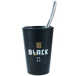 KIT TERERÉ CHIMARRÃO COPO CUIA GUAMPA + BOMBA CLÁSSICA INOX BLACK ERVA - 2