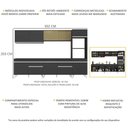 Ver imagem 4 de Armário de Cozinha Completa 302cm Veneza Multimóveis V3689 Preto/Branco