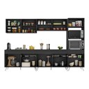 Ver imagem 6 de Armário de Cozinha Completa 302cm Veneza Multimóveis V3689 Preto/Branco