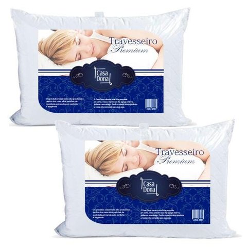 Kit 2 Travesseiros Percal 200 fios Casa Dona