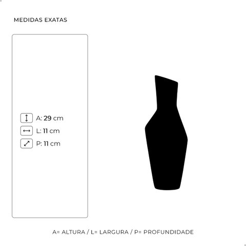 Vaso Decorativo de Cerâmica Organic G Branco e Dourado